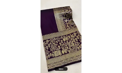 Plain Banglori Silk Saree