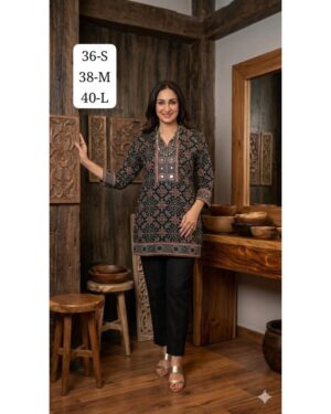 Ajrakh Print Cotton Top