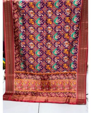 Soft Silk Cotton Fabric with Rudrakh Border